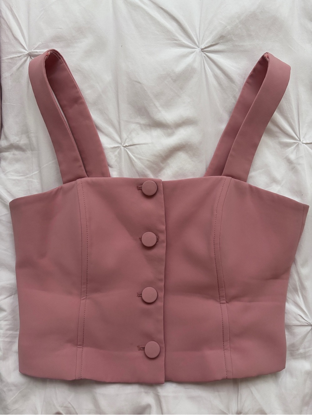 ZARA pink button down tailored top
